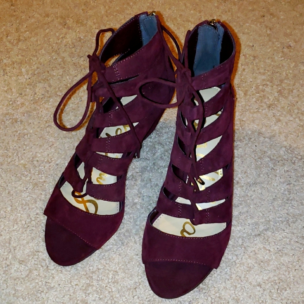 Sam Edelman Satina Lace Up Wedge Sandal